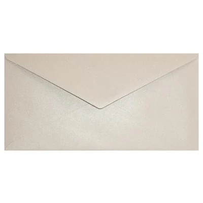 Image of Netuno 25 Long Beige Pearlescent envelopes DIN DL 110x220mm 8.66x4.33 inches 120gsm Aster Metallic Sand gummed Pointed Flap no Window for Wedding Invitations Greeting Cards Christmas brochures RSVP