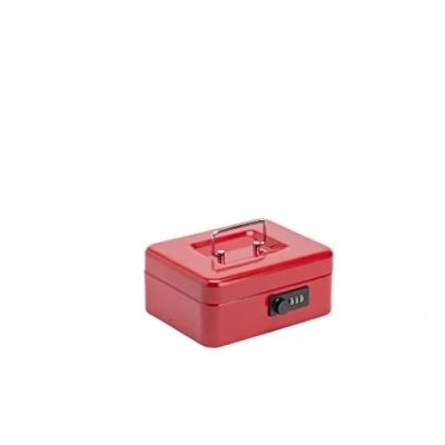 Image of Burg Wachter 8&quot; Money 5020 Combination Lock Cash Box Red