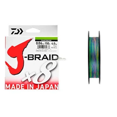 Image of Daiwa J Braid 8 0.16mm, 9,0kg/20,0lbs, 300m multicolour