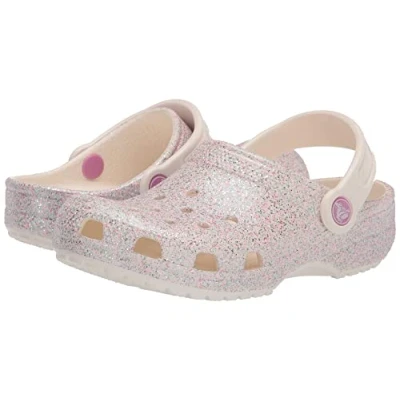 Image of Crocs Boy&#039;s Unisex Kids Classic Glitter Clog T, Oyster, 4 UK Child