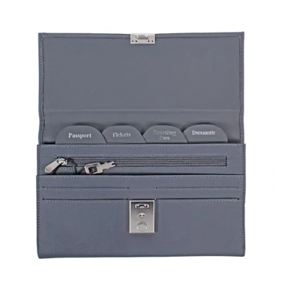 Image of AR BRAND EST. 2021 Travel Document Wallet Organiser with Lock for Passport (Grey)