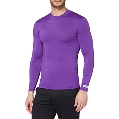 Image of Uhlsport Men Distinction Colors Base Layer Shirt Men&#039;s Purple, 2XL