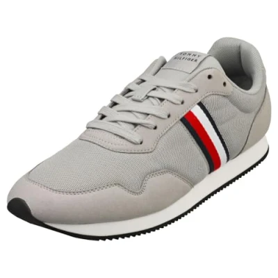 Image of Tommy Hilfiger, Men, Lo Runner Mix, Sneaker, Grey, 6.5