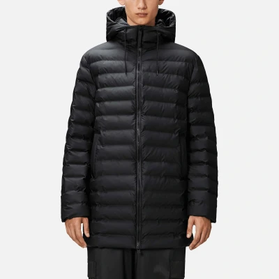 Image of Rains Lohja LONG Puffer Jacket Unisex Winter coat, Size: XL, Black