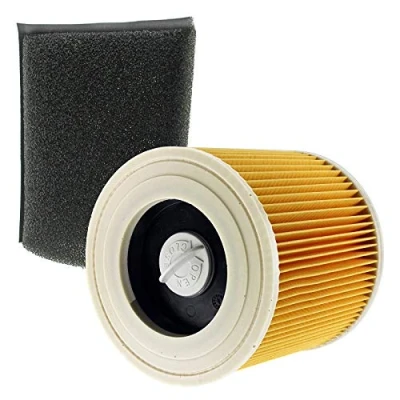 Image of SPARES2GO Foam + Cartridge Filters for Karcher Vacuum Cleaners