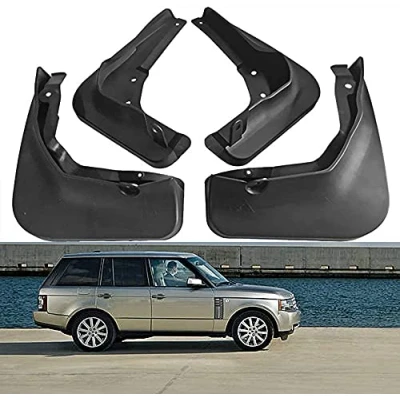 Image of 4 Pcs Rubber Mud Flaps Mudguards for Range Rover Executive Edition L322 2006 2012, Front/Rear Wheel Mudflaps Splash Guards, Fenders with Screws, Exterior Styling Protection Accessories