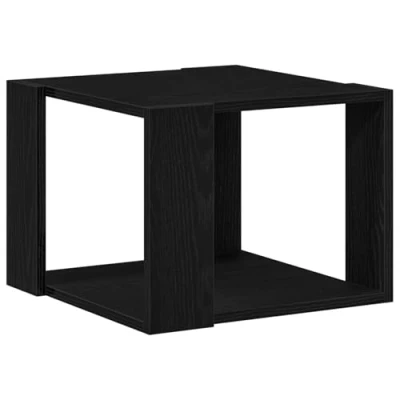 Image of vidaXL Coffee Table Black oak 40x40x30 cm Engineered wood