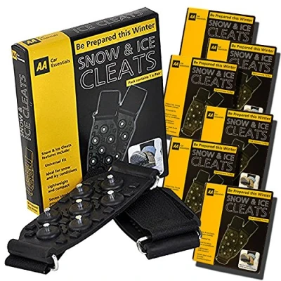 Image of Guaranteed4Less Snow Ice Grips Grippers Winter Over The Shoes Boots Universal Metal Spikes Studs (6 Pairs)