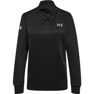 Image of hummel Hmlcourt Women&#039;s Half Zip L/S Woman Pullover Sweater Black