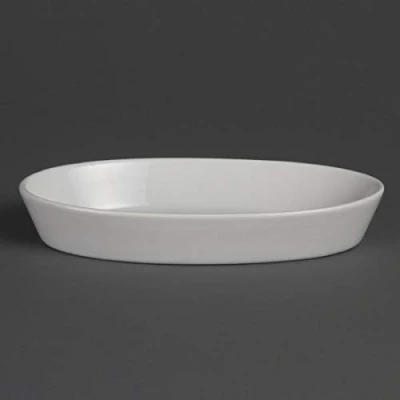Image of Olympia Whiteware Oval Sole Dishes 195X 110mm Porcelain Serving Plates 6pc