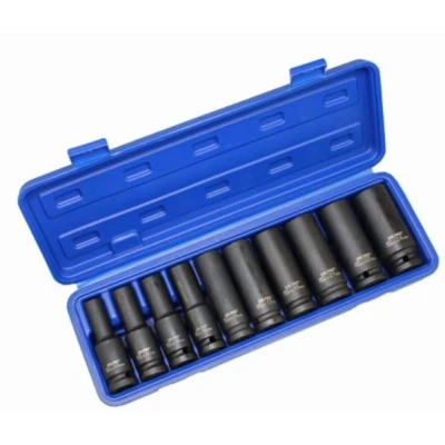 Image of US PRO 10pc Deep Wall Impact Socket Set Metric 1/2&quot; Drive 3725