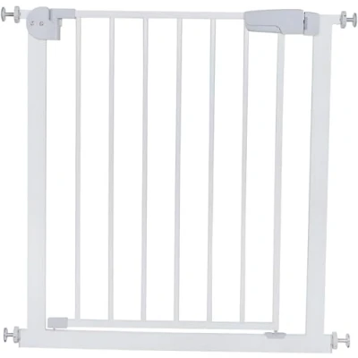 Image of Zanbeel Baby Safety Gate, Pet Dog Barrier, Auto Close Stair Pressure Fit or Self Closing Toddler &amp; Stairs Doorways, Child 75 82cm (White)