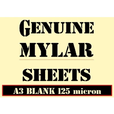 Image of A3 Mylar Blank Stencil Sheets (24 x A3) 125 Micron