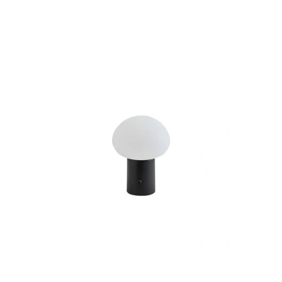 Image of Lindby LED rechargeable table lamp Zelie, black, aluminium, IP44
