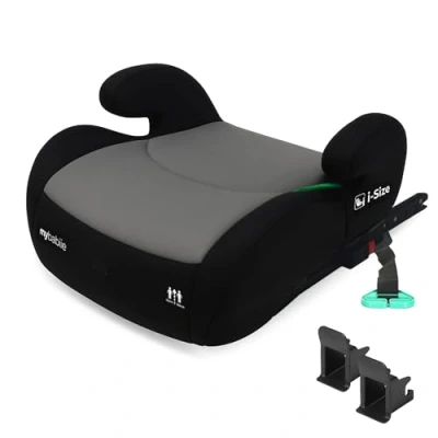 Image of My Babiie MBCSB20 Child Booster Seat ISOFIX, R129 i Size 125 150cm (Group 3, 6 to 12 Years Approx.) Portable Kids Car Seat, Comfortable, Compact, Lightweight, Ideal for Travel Grey
