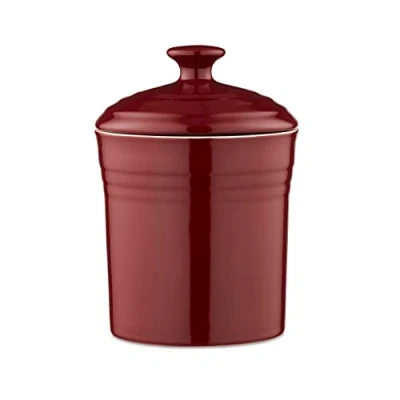 Image of Barbary &amp; Oak Foundry 17cm Ceramic Storage Jar Red
