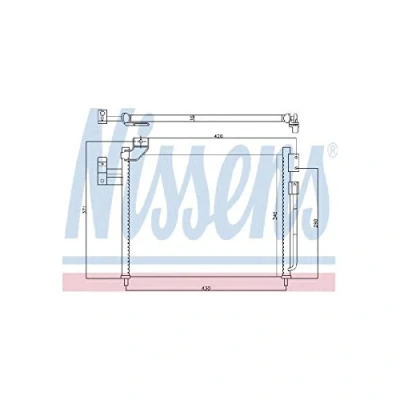 Image of CO4172 Condenser NISSENS 94760 without dryer Aluminium 450mm R134a, R1234yf