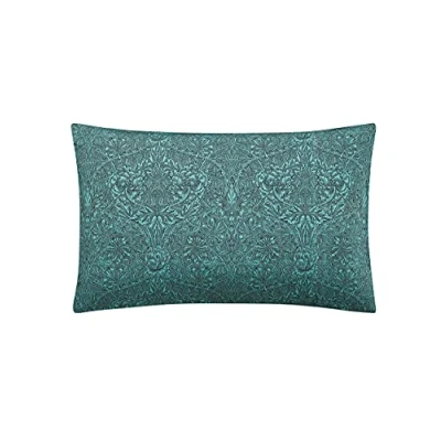Image of Morris &amp; Co Honeysuckle and Tulip Standard Pillowcase Pair Mulberry Teal