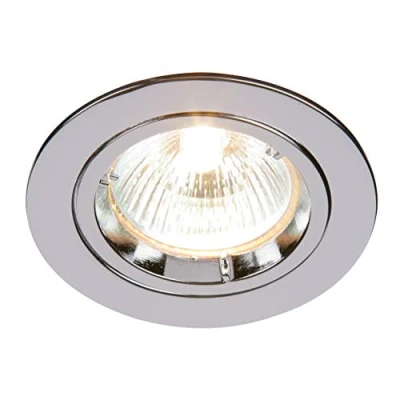Image of Saxby Cast 50W Modern Decorative Fixed Chrome Plated Halogen GU10 Dimmable Recessed Downlight