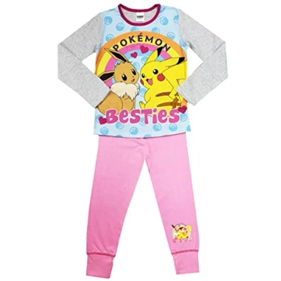 Image of PoKéMoN Girls Pokemon Pyjamas Gaming Gamer Character Nightwear (Pokemon Besties, 7 8 Years)