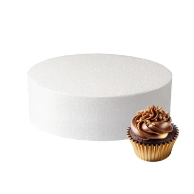 Image of Culpitt 10&quot; x 3&quot; Round Cake Dummy, Straight Edge Form, Practice Decorating or Use for Creating Long Lasting Displays, Smooth Polystyrene