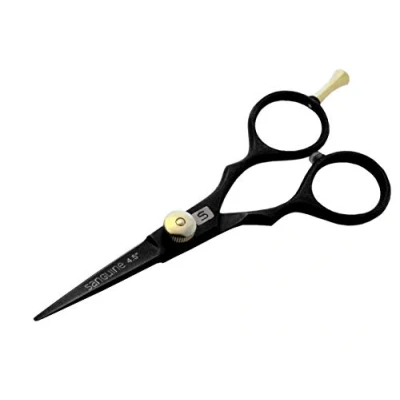 Image of Professional Hairdressing Scissors 4.5 inch, Black, Small Japanese Style Hair Cutting Presentation Case