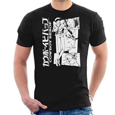 Image of Crew Smoking Cowboy Bebop Men&#039;s T Shirt Black