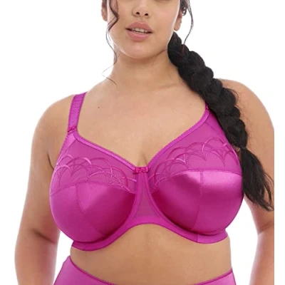 Image of Elomi Women&#039;s Cate Underwire Full Cup Banded Bra Coverage, Sheer, Camelia, 38DD