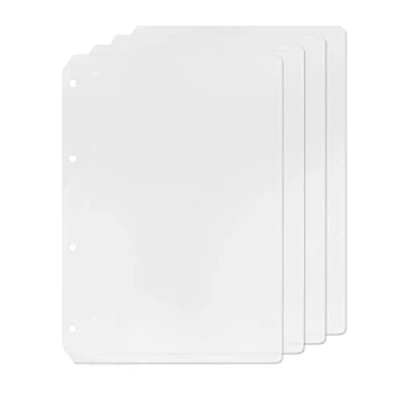 Image of 4 Pack A4 Holes Binder Divider Plastic Waterproof for Personal Organiser (Divider, A4)