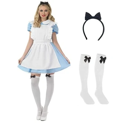 Image of Fun Shack Alice Costume Adult Women, Dress, Book Character Costumes Adult, World Day Fancy Dress Small
