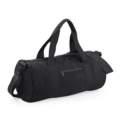 Image of BagBase BG140 Original Barrel Bag Black/Black