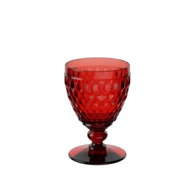 Image of Villeroy &amp; Boch Boston Coloured Wine Glass, Crystal Red, White 230 ml
