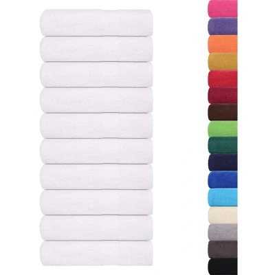 Image of vidaXL Bath Towels 10 pcs White 100x150 cm 360 gsm 100% Cotton