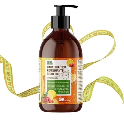 Image of Qknatur Anti Cellulite and Firming Reducing Gel (500 ml). With 6 Active Ingredients of Natural Origin for Massage Maderoterapia