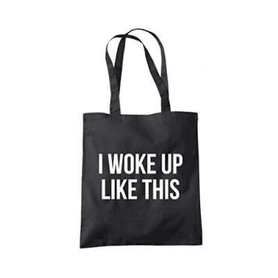 Image of I Woke Up Like This Tote Bag black One Size