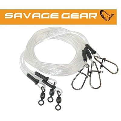 Image of Savage Gear Regenerator Trace 50 cm, 0.85 mm 20 kg, 3 Mono Pike Leaders, Predatory Fish Leader, Spinning Leader for Fishing,