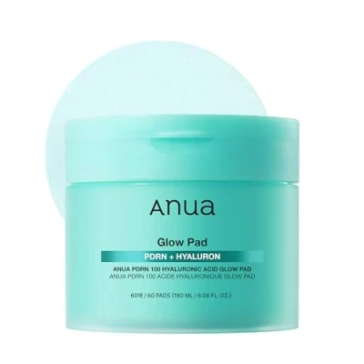 Image of Anua PDRN 100 Hyaluronic Acid Glow Pad, Plumping Korean Face Care for Daily Skincare &amp; Makeup Prep, Dual Sided TonerPad Radiant Skin Deep Hydration (180ml, 60 Pads)