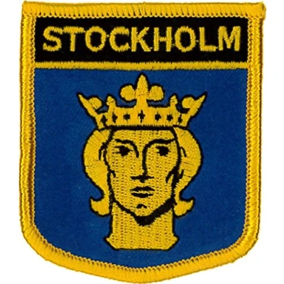 Image of Stockholm (Shield) Sweden Embroidered Patch 7CM X 6CM