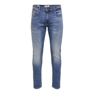 Image of ONLY &amp; SONS Men&#039;s Onsloom Slim Jax MBD 9137 Dcc DNM Noos fit Jeans, Medium Blue (Medium Denim), 28 W/32 L
