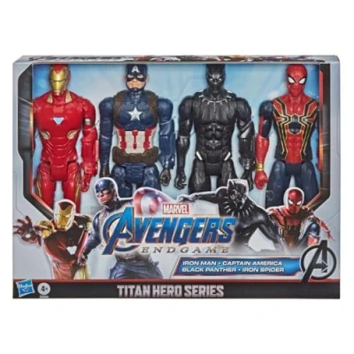 Image of Hasbro Marvel Avengers: Endgame Titan Hero Series Action Figure 4 Pack, Black