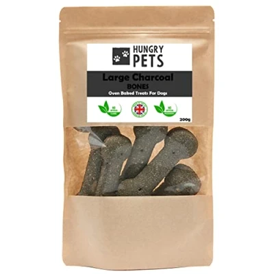 Image of Large Charcoal Bones Dog Treat, 200g