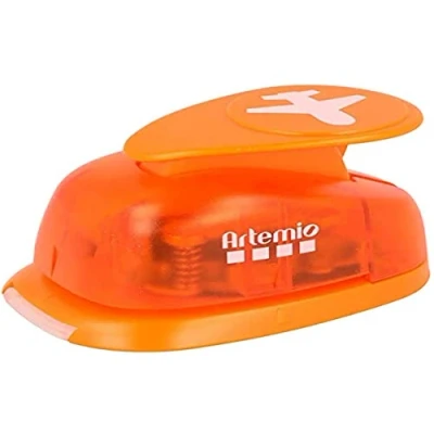Image of Artemio VIHCP289 Hole Punch, Plastic, Orange, 8.5 x 5 12 cm