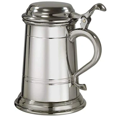 Image of Wentworth Pewter 1 Pint Balmoral X Range Lidded Tankard