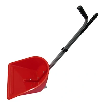 Image of Secure Fix Direct Horse Poop Scoop and Rake (Manure Equestrian Heavy Duty Lightweight Red)