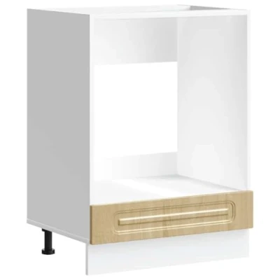 Image of vidaXL Oven Cabinet Kalmar Sonoma Oak Engineered Wood Kitchen Oven/Microwave Storage Unit, 60x46x81.5 cm, Adjustable Feet