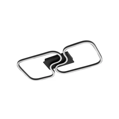 Image of Lucande LED ceiling light Amiya, 64 cm, black, aluminium