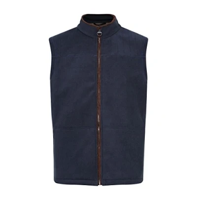 Image of Champion Mens Portree Fleece Bodywarmer Faux Suede Trim Navy Blue XL