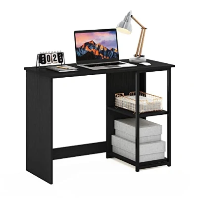 Image of Furinno Computer Desk, Wood, Americano/Black, 74.2 (D) x 101 (W) 45 (H) cm