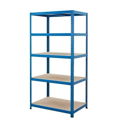 Image of BiGDUG Heavy Duty Garage Shelving Unit 1780h x 900w 600d mm 265kg UDL Capacity Per Shelf Blue 5 Tier Racking