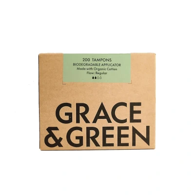 Image of Grace and Green Bulk Organic Cotton Applicator Tampons Regular (Pack of 200)
